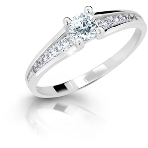 Cutie Jewellery Něžný třpytivý prsten se zirkony Z6822-2956-10-X-2 58 mm