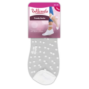 Sada dvou párů dámských bílých puntíkovaných ponožek Bellinda Trendy
