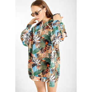 Bigdart 4125 Green Oversized Sweat Dress