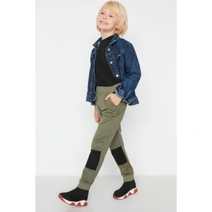 Trendyol Khaki Boy With Stripe Detailed Knitted Sweatpants