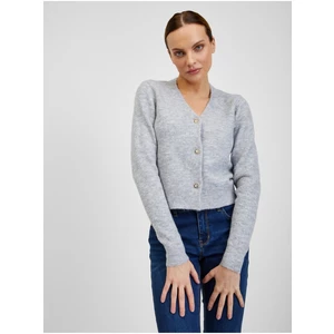 Orsay Light gray women's brindle cardigan with mixed wool - Ladies