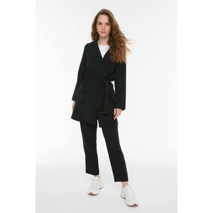 Trendyol Black Belted Jacket-Pants Woven Suit