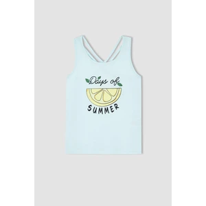 DEFACTO Girl Regular Fit Slogan Print Vest