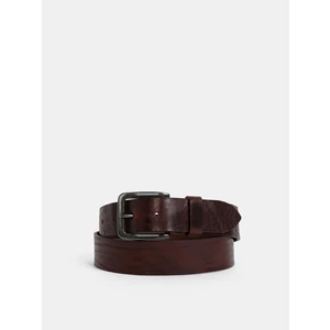 Dark Brown Leather Belt Jack & Jones Victor