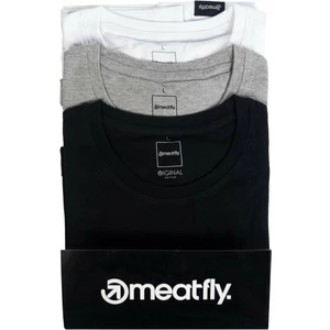 Meatfly Logo T-Shirt Multipack Black/Grey Heather/White M Podkoszulek