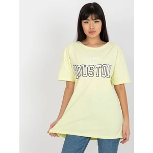 Light yellow T-shirt with loose print
