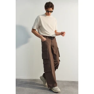 Trendyol Brown Men's Premium Baggy Cargo Pants