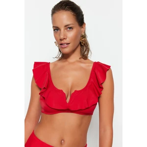 Trendyol Bikini Top - Red - Plain