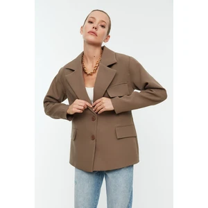 Trendyol Mink Button Blazer Jacket