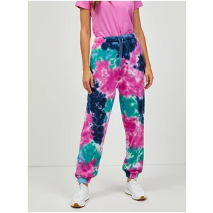 Blue-Pink Women's Batik Sweatpants Pepe Jeans Micaella - Women