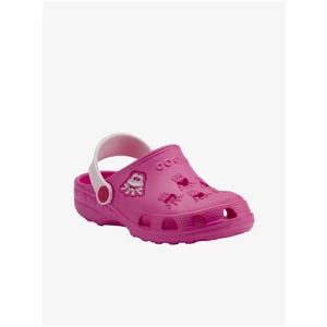 Dark pink girly slippers Coqui Little Frog - Girls