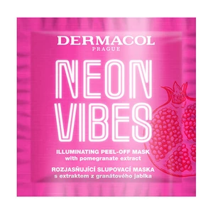 Dermacol Neon Vibes osvěžující slupovací maska pro okamžité rozjasnění 8 ml