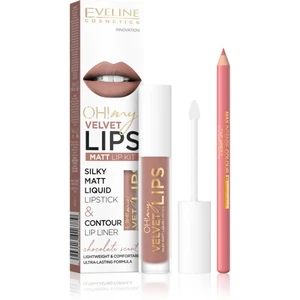 Eveline Cosmetics OH! my LIPS Velvet sada na rty 11 Cookie Milkshake