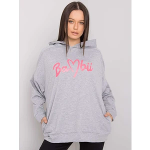 Women's gray sweatshirt with pockets