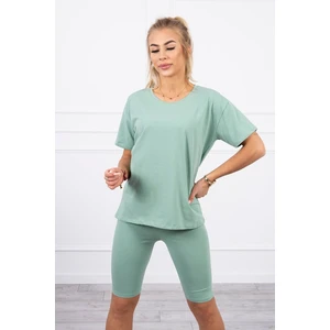 Set of top+leggings dark mint