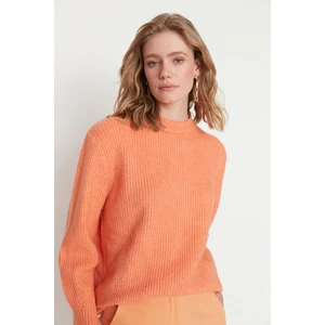 Trendyol Salmon Wide fit Soft Textured Basic Knitwear Sweater