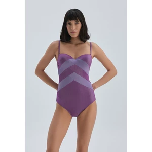 Dagi Purple Strapless Covered Swimsuit (Take it off)