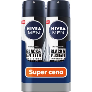 Nivea Antiperspirant ve spreji Men Black & White Invisible Original 2 x 150 ml