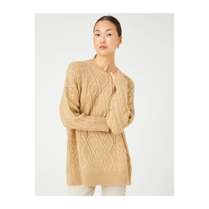Koton Oversized Knitted Sweater Crew Neck