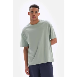 Dagi Mint Green Men's Tennis Match Print T-Shirt