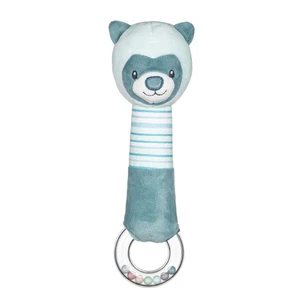 Petite&Mars Squeaky Toy with Rattle pískací hračka s chrastítkem Bear Mike 1 ks