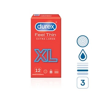 Durex Kondomy Feel Thin XL 12 ks