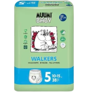MUUMI Baby Walkers Maxi+ size 5 (10-15 kg) 38 ks – jednorázové pleny