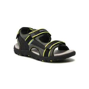 Sandále GEOX - J S.Strada A J1524A 014CE C9151 S Black/Fluo Yellow