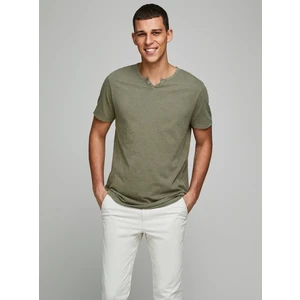 Khaki tričko Jack & Jones