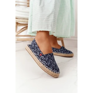 Espadrilles On A Braided Platform Big Star AA274628 Navy Blue