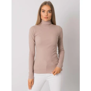 RUE PARIS Women's turtleneck in dark beige