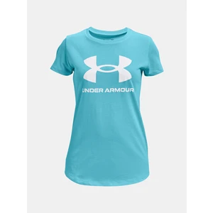 Under Armour Live Sportstyle Graphic SS Modrá YM