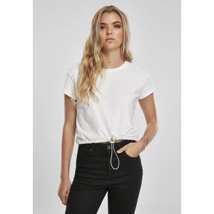 Ladies Cropped Tunnel Tee White