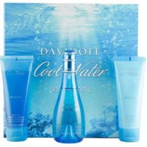 Davidoff Cool Water Woman darčeková kazeta toaletná voda 100 ml + telové mlieko 75 ml + sprchovací gél 75 ml pre ženy