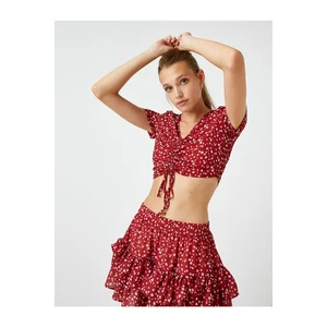 Koton Floral Crop Blouse