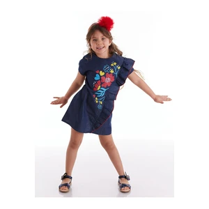 Mushi Floral Print Girls' Jeans Dress