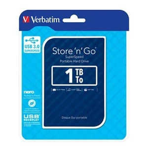 Verbatim externí pevný disk, Store ,n, Go, 2.5", USB 3.0 (3.2 Gen 1), 1TB, 53200, modrý