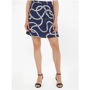 Dark blue Ladies Patterned Skirt Tommy Hilfiger - Women