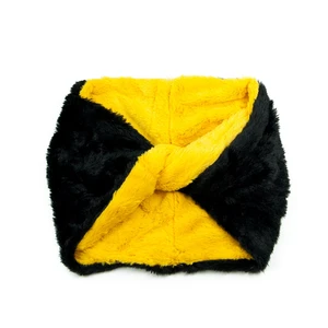 Art Of Polo Woman's Scarf sz14277 Black/Yellow