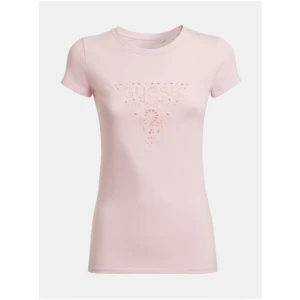 Light Pink Women's T-Shirt Guess Eyelet - Women