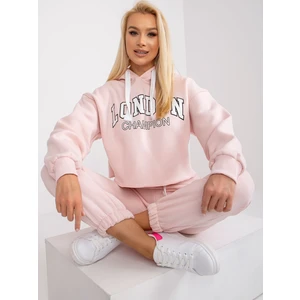 Light pink women's sweat suit set by Laraina