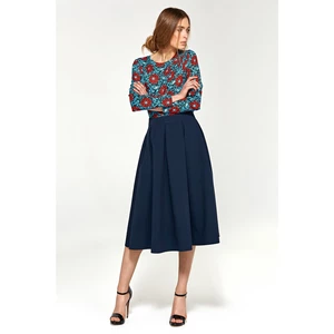 Nife Woman's Skirt Sp37 Navy Blue