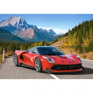 Castorland Puzzle Červené auto v horách 260 dielikov