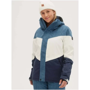 ONeill Bílo-modrá dámská zimní sportovní bunda s kapucí O'Neill Coral Jacket - Dámské