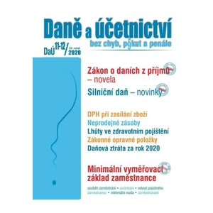 Daně a účetnictví bez chyb, pokut a penále 11-12/2020 - Václav Benda, Zdenka Cardová, Zdeněk Morávek