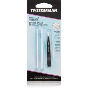 Tweezerman Mini Slant pinzeta se zešikmeným koncem mini s cestovním pouzdrem Stainless 1 ks