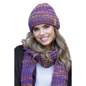 Női szett Kamea Kamea_Set_Hat&Scarf_K.21.236.14_Violet