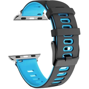 4wrist Silikonový řemínek pro Apple Watch - Black/Blue 38/40/41 mm