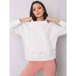 Ecru women´s cotton sweatshirt