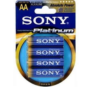 Alkalická tužková batéria AA(LR06), SONY AM3PTB4D Stamina Platinum, 4 kusy